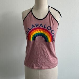 Camp Collection Lollapalooza Halter Tank Top S Purple Rainbow Rave Festival